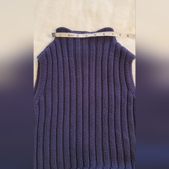 J Lo Cotton Blend Purple Sleeveless Sweater Top Small - Picture 10 of 12